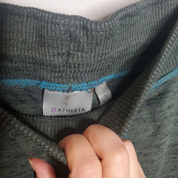 Athleta Techie Sweatpant Jogger Heathered Green Space Dye Women's Size Small - Picture 6 of 15